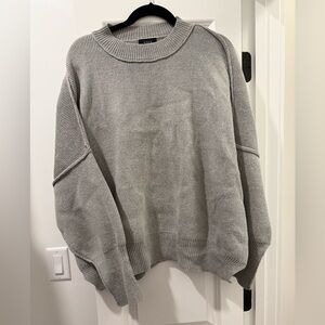 Grey vici split hem sweater